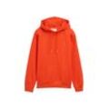 TOM TAILOR DENIM Herren Hoodie Sweatshirt mit Logo-Print, orange, Uni, Gr. XXL