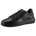 Sneaker CALVIN KLEIN JEANS "CHUNKY CUPSOLE MONO LTH", Herren, Gr. 40, schwarz, Leder, Lederimitat, sportlich, Schuhe, mit seitlichem Logoschriftzug, Freizeitschuh, Halbschuh, Schnürschuh