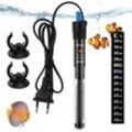 100 w Aquarienheizung, einstellbarer Thermostat 18–32 °c, Tauchglasheizung für Fischtanks und Aquarien von 50–100 Litern