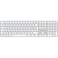 Apple Magic Keyboard (2024) mit Ziffernblock und Touch ID Tastatur kabellos silber, weiß