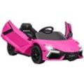 AIYAPLAY Kinder Elektroauto 12V Kinderauto mit 2,4G Fernbedienung, Musik, Rosa