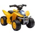 AIYAPLAY Elektro Kinderquad, 6 V Mini Elektroquad mit Hupe & Scheinwerfer Gelb