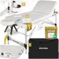 tectake® 3 Zonen Massageliege, Breite 70 cm, Polsterung 5 cm, mit Aluminiumgestell, 212 x 103 x 90 cm