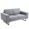 Sofa-2 Sitzer Stoffsofa Ecksofa Couch Polstersofa Loungesofa Kissen