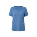 Funktionsshirt mit Merinowolle - Blau/Meliert - Gr.: XL