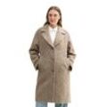 Kurzmantel TOM TAILOR Gr. XXXL (46), beige (cosy beige melange structure), Damen, Strick, Obermaterial: 70% Polyester, 30% Wolle. Futter: 100% Polyester, meliert, unifarben, Mäntel, mit Wollanteil