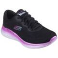 Sneaker SKECHERS "SKECH-LITE PRO-STUNNING STEPS", Damen, Gr. 35, bunt (schwarz, violett), Textil, Synthetik, sportlich, Schuhe, Freizeitschuh, Halbschuh, Schnürschuh mit Air-Cooled Memory Foam