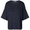 Rundhals-Pullover Peter Hahn blau, 44/46