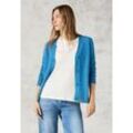 Cardigan CECIL Gr. XXL (46), blau (aqua melange), Damen, Strick, Obermaterial: 37% Baumwolle, 34% Polyacryl, 26% Polyester, 3% Elasthan, meliert, unifarben, Strickjacken, Feinstrick, mit Knopfleiste