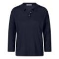 Polo-Pullover 3/4-Arm Peter Hahn blau