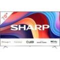 SHARP QLED-Fernseher, F (A-G), Fernseher, silber, 70, Topseller