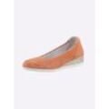 Ballerina CASUAL LOOKS, Damen, Gr. 36, orange (papaya), Veloursleder, sportlich, Schuhe