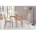 Essgruppe HOME AFFAIRE "Lea, TOPSELLER", beige (creme), B:70cm, Sitzmöbel-Sets, Massivholz, verschiedene Ausführungen wählbar