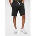 Sweatshorts OCEAN SPORTSWEAR "Athleisure Sweat Shorts - Relax Fit", Herren, Gr. M (48/50), N-Gr, schwarz, Sweatware, Obermaterial: 100% Baumwolle, casual, bequem kurz, Hosen, Elastischer Hosenbund mit Kordelzug