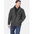 Langmantel JAN VANDERSTORM "Jacke INGRIDSON", Herren, Gr. 56, grau (grau melange), Obermaterial: 80% Polyester COOLMAX PES(Coolmax). 20% Wolle mw., casual, Mäntel, mit sieben Taschen