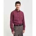 Langarmhemd GANT "REG MICRO PRINT SHIRT" Gr. 4XL, N-Gr, rot (wine rot), Herren, Web, Obermaterial: 100% Baumwolle, Hemden, mit einem dezenten, durchgehenden Mikro-Print