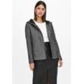 Kurzjacke ONLY "ONLSEDONA LIGHT SHORT JACKET" Gr. XS (34), grau (dunkelgrau melange), Damen, Web, Obermaterial: 85% Polyester, 15% Baumwolle, meliert, Jacken