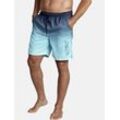 Badeshorts JAN VANDERSTORM "Badeshorts WERENFRIED", Herren, Gr. 7XL, N-Gr, blau, Obermaterial: 100% Polyester PES., casual, Badehosen Bermudas, im Farbverlauf mit Taschen