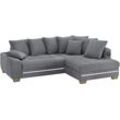 Ecksofa MR. COUCH "Nikita II, L-Form", grau (novaclean avanti 1 stone), B:243cm H:88cm T:190cm, Novaclean Avanti (100% Polyester), Sofas, RGB-LED, Bluetooth-Soundsystem, wahlweise mit Bett, Bettkasten