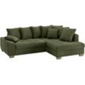 Ecksofa MR. COUCH "Nikita II, L-Form", grün, B:243cm H:88cm T:190cm, Memphis (Grundgewebe - 100% Polyester; Nutzschicht- 90% Polyester / 10% Polyamide), Sofas, Wahlweise mit Kaltschaum, EasyBett, Bettkasten