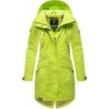 Outdoorjacke NAVAHOO "Pfefferschote" Gr. M (38), grün (neongrün), Damen, Obermaterial: 55% Nylon, 45% Baumwolle, Futter: 100% Polyester, Ärmelfutter: 100% Polyester, Wattierung: 100% Polyester, Jacken, moderne Damen Übergangsjacke mit Kapuze