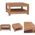 The Living Store - Couchtisch 68x67x35 cm Massivholz Teak - Couchtische - Braun