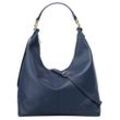 Shopper SAMANTHA LOOK Gr. B/H/T: 36cm x 40cm x 13cm onesize, blau, Damen, Leder, unifarben, leicht glänzend, Taschen, Made in Italy, Große Handtasche mit Smartphonefach, Schultertasche mit Tragegurt