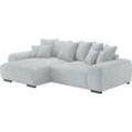 Polsterecke MR. COUCH "Sundance II", grau (novaclean avanti 3 silber), B:318cm H:92cm T:188cm, Novaclean Avanti (100% Polyester), Sofas, Dauerschläfer mit EasyBett-Schlaffunktion, Bettkasten