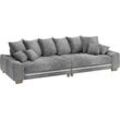 Big-Sofa MR. COUCH "Nikita II", grau (dolce 16 graphite), B:300cm H:88cm T:118cm, Dolce (100% Polyester), Sofas, mit RGB-LED, Bluetooth-Soundsystem, Kaltschaum