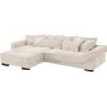 Ecksofa MR. COUCH "Diwan II, L-Form", beige (novaclean avanti 4 ecru), B:334cm H:67cm T:207cm, Novaclean Avanti (100% Polyester), Sofas, Wahlweise mit Kaltschaumpolsterung bis 140 kg belastbar