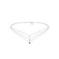 Collier ELLI "Choker 3-reihig Kristalle 925 Sterling Silber", silber, Halsketten, Damen, 36,mit Stein, Silber 925 (Sterlingsilber), L: 36cm