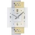 Wanduhr AMS "W9248", silber (ahornfarben, silberfarben), Wanduhren, B/H/L: 36cm x 5cm x 22cm, Quarz,Holz,Ahorn,Wohnzimmer,Esszimmer,Küche,Arbeitszimmer,Büro,Flur