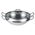 Wok FISSLER "Nanjing", silber (edelstahlfarben), Ø:36cm, Pfannen, Ø 36 cm, Induktion