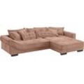 Ecksofa MR. COUCH "Diwan II, L-Form", braun (novaclean avanti 9 ginger), B:334cm H:67cm T:207cm, Novaclean Avanti (100% Polyester), Sofas, Wahlweise mit Kaltschaumpolsterung bis 140 kg belastbar