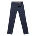 Chinohose BOSS ORANGE "Chino_slim", Herren, Gr. 33, Länge 34, blau (404_schwarz_blau), Web, Obermaterial: 97% Baumwolle, 3% Elasthan, unifarben, casual, slim fit knöchellang, Hosen, mit Gesäßtaschen