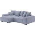 Polsterecke MR. COUCH "Sundance II", blau (memphis 1676 blau grau), B:318cm H:92cm T:188cm, Memphis (Grundgewebe - 100% Polyester; Nutzschicht- 90% Polyester / 10% Polyamide), Sofas, Dauerschläfer mit EasyBett-Schlaffunktion, Bettkasten