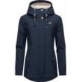 Softshelljacke RAGWEAR "Monadde Softshell" Gr. 5XL (50), blau (navy), Damen, Obermaterial: 97% Polyester, 3% Elasthan, Innenfutter 100% Polyester, Jacken, Praktische wasserabweisende Softshell Damenjacke