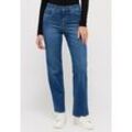 Stretch-Jeans ANGELS Gr. 36, Länge 32, blau (mid blau used), Damen, Denim/Jeans, Obermaterial: 92% Baumwolle, 6% Polyester, 2% Elasthan, Jeans