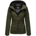 Outdoorjacke MARIKOO "Brombeere" Gr. XS (34), grün (olive), Damen, Obermaterial: 100% Polyester, Innenmaterial: 100% Polyester, Jacken, sportliche Übergangsjacke mit Kapuze