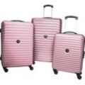 Trolleyset TRAVEL PAL "Derry", rosa, ABS, Koffer-Sets, Kofferset Reisegepäck Hartschalen-Trolley-Set mit Zahlenschloss