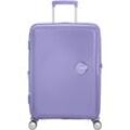 Hartschalen-Trolley AMERICAN TOURISTER "SOUNDBOX 67" Gr. B/H/T: 46,5cm x 67cm x 29cm 71,5 l, lila (lavender), Polypropylen, unifarben, Koffer, Koffer mittel groß Reisegepäck Volumenerweiterung TSA-Zahlenschloss