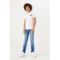 Slim-fit-Jeans GARCIA "Tavio", Jungen, Gr. 152, N-Gr, blau (medium blau used), Denim/Jeans, Obermaterial: 99% Baumwolle, 1% Elasthan, casual, slim fit, Jeans, for BOYS