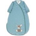 Babyschlafsack STERNTALER "Emmi", blau (türkis), L: 110cm, Obermaterial: 100% Baumwolle. Obermaterial 2: 95% Baumwolle, 5% Elasthan. Futter: 100% Polyester. Wattierung: 100% Polyester. Applikation: 100% Polyester, Schlafsäcke, mit 2 Wege Reißverschluß, wattiert, 3,00 TOG