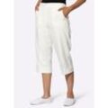 Caprihose CLASSIC BASICS Gr. 40, Normalgrößen, beige (ecru), Damen, 100% Polyester, unifarben, Hosen