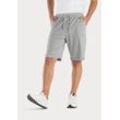 Sweatshorts KANGAROOS "kurze Jogginghose", Herren, Gr. 48/50 (M), N-Gr, grau (grau, meliert), Sweatware, Obermaterial: 60% Baumwolle, 40% Polyester, unifarben, Basic, lässig geschnitten kniefrei, Hosen, aus weicher Sweatware mit Kordel