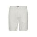 Shorts 11 PROJECT "Shorts PROeysted", Herren, Gr. XXL, N-Gr, weiß (sanftes weiß), Obermaterial: 58% Leinen LI. 42% Viskose LENZING ECOVERO CV LenzEcov., casual, regular fit normal, Hosen