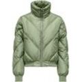 Steppjacke ONLY "ONLTAMARA QUILTED JACKET CC OTW" Gr. XL (42), grün (hedge grün), Damen, Web, Steppware, Obermaterial: 100% Polyester, unifarben, Jacken