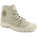 Schnürboots PALLADIUM "PAMPA HI W", Gr. 37, beige (sand), Textil, sportlich, Schuhe Schnürboots Sommerboots, aus Textil