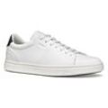 Sneaker GEOX "U BALTMOORE", Herren, Gr. 40, weiß, Leder, casual, Schuhe, Retro Sneaker, Schnürschuh mit farblich abgesetzter Ferse