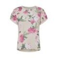 T-Shirt B.YOUNG "T-Shirt BYPanya", Damen, Gr. M, rosa (fuchsia pink mix), Obermaterial: 100% Polyester PES., casual, normal normal, Rundhals, Kurzarm, Shirts